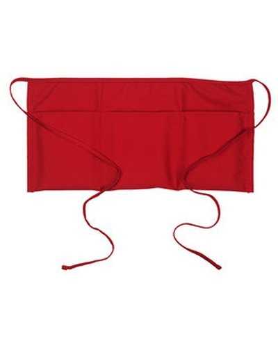 Big Accessories APR50 Three-Pocket 10&quot; Waist Apron - Red - HIT a Double