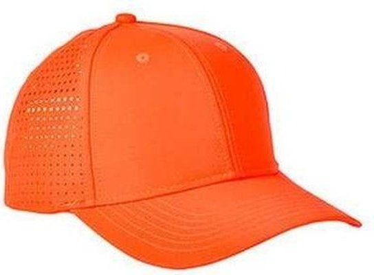 Big Accessories BA537 Performance Perforated Cap - Bright Orange - HIT a Double