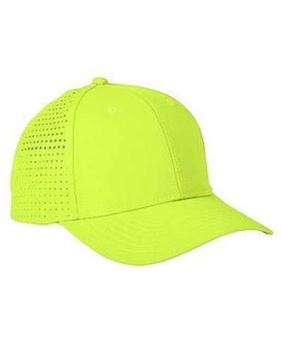 Big Accessories BA537 Performance Perforated Cap - Neon Yellow - HIT a Double