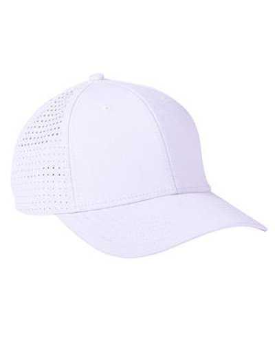 Big Accessories BA537 Performance Perforated Cap - White - HIT a Double