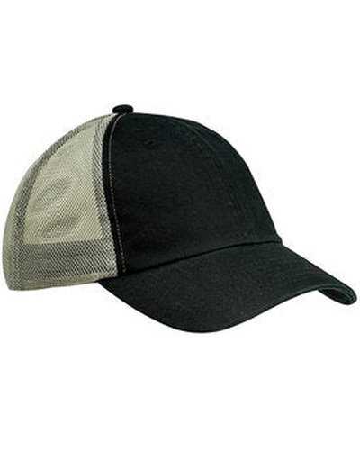 Big Accessories BA601 Washed Trucker Cap - Black Gray - HIT a Double