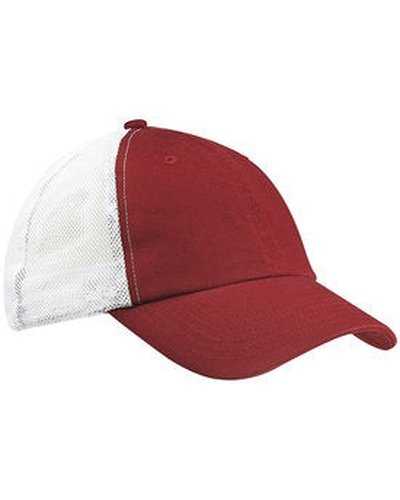 Big Accessories BA601 Washed Trucker Cap - Maroon White - HIT a Double