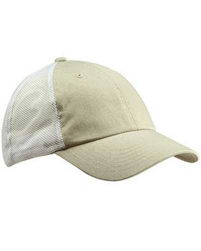 Big Accessories BA601 Washed Trucker Cap - Stone White - HIT a Double