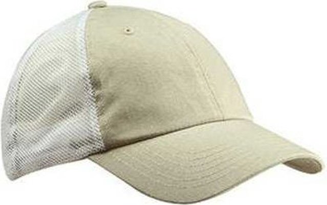 Big Accessories BA601 Washed Trucker Cap - Stone White - HIT a Double