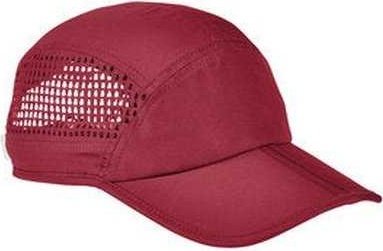 Big Accessories BA657 Foldable Bill Performance Cap - Red - HIT a Double