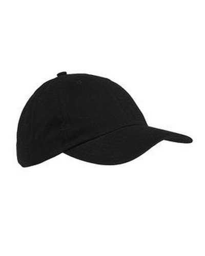 Big Accessories BX001Y Youth 6-Panel Brushed Twill Unstructured Cap - Black - HIT a Double