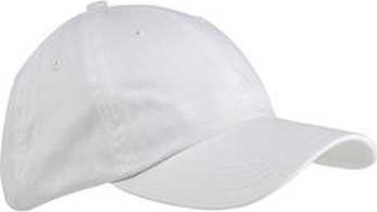 Big Accessories BX001Y Youth 6-Panel Brushed Twill Unstructured Cap - White - HIT a Double