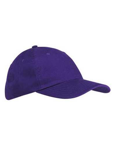 Big Accessories BX001 6-Panel Brushed Twill Unstructured Cap - Purple - HIT a Double