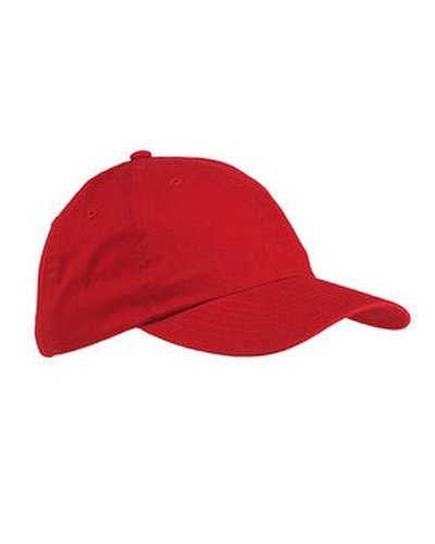 Big Accessories BX001 6-Panel Brushed Twill Unstructured Cap - Red - HIT a Double
