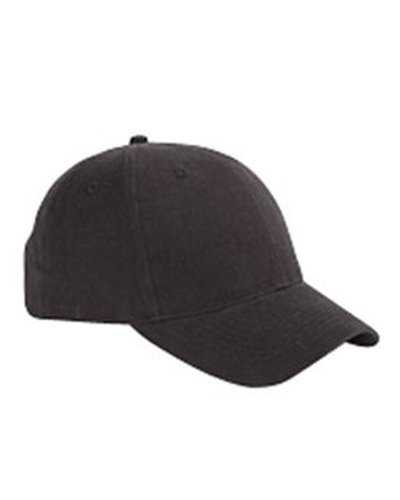 Big Accessories BX002 6-Panel Brushed Twill Structured Cap - Black - HIT a Double