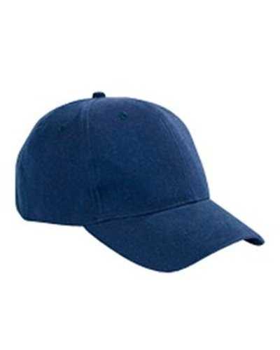 Big Accessories BX002 6-Panel Brushed Twill Structured Cap - Navy - HIT a Double