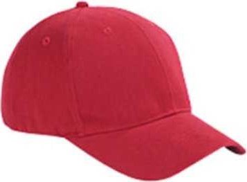 Big Accessories BX002 6-Panel Brushed Twill Structured Cap - Red - HIT a Double
