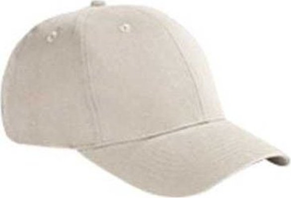 Big Accessories BX002 6-Panel Brushed Twill Structured Cap - Stone - HIT a Double