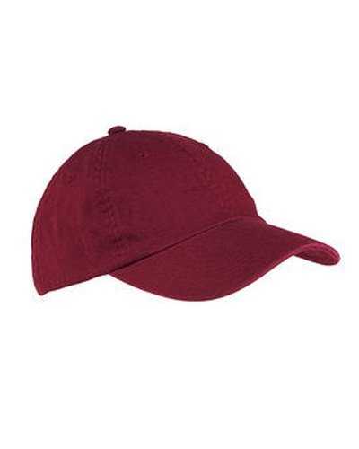 Big Accessories BX005 6-Panel Washed Twill Low-Profile Cap - Maroon - HIT a Double