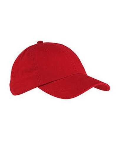 Big Accessories BX005 6-Panel Washed Twill Low-Profile Cap - Red - HIT a Double