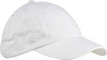 Big Accessories BX005 6-Panel Washed Twill Low-Profile Cap - White - HIT a Double