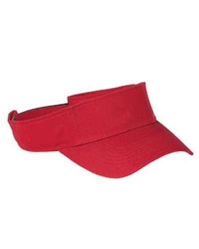 Big Accessories BX006 Cotton Twill Visor - Red - HIT a Double