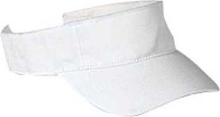 Big Accessories BX006 Cotton Twill Visor - White - HIT a Double