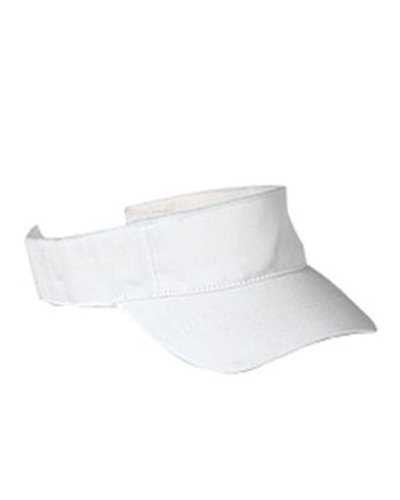 Big Accessories BX006 Cotton Twill Visor - White - HIT a Double