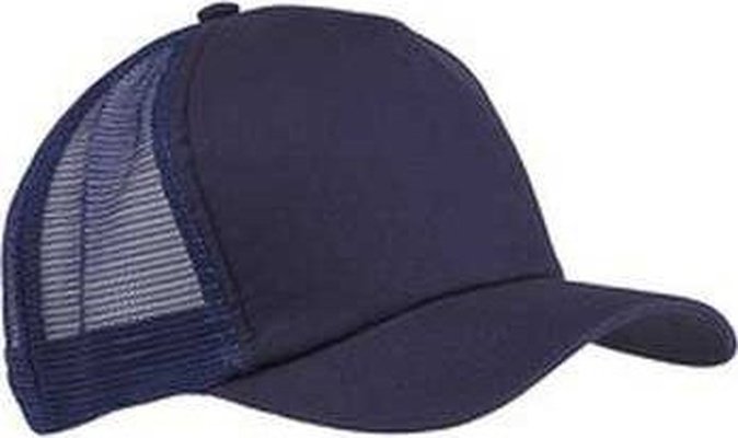 Big Accessories BX010 5-Panel Twill Trucker Cap - Navy - HIT a Double
