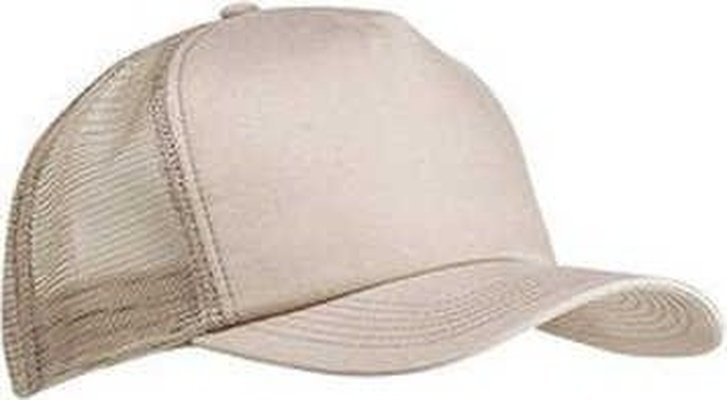 Big Accessories BX010 5-Panel Twill Trucker Cap - Stone - HIT a Double
