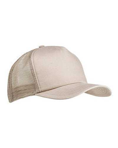 Big Accessories BX010 5-Panel Twill Trucker Cap - Stone - HIT a Double