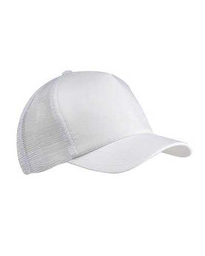 Big Accessories BX010 5-Panel Twill Trucker Cap - White - HIT a Double
