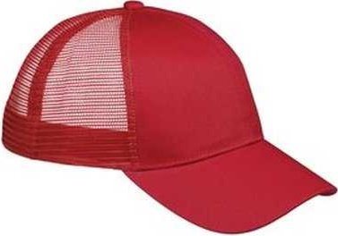 Big Accessories BX019 6-Panel Structured Trucker Cap - Red - HIT a Double