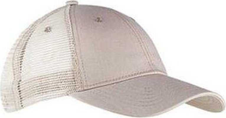 Big Accessories BX019 6-Panel Structured Trucker Cap - Stone - HIT a Double