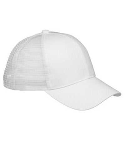 Big Accessories BX019 6-Panel Structured Trucker Cap - White - HIT a Double
