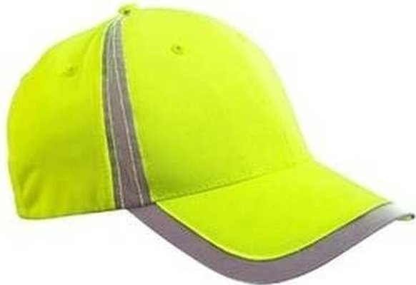 Big Accessories BX023 Reflective Accent Safety Cap - Bright Yellow - HIT a Double