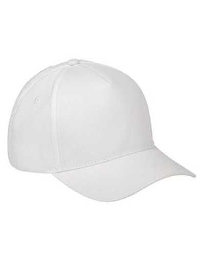 Big Accessories BX034 5-Panel Brushed Twill Cap - White - HIT a Double