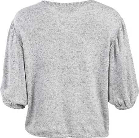 Boxercraft BW1101 Women&#39;s Cuddle Puff Sleeve - Oxford Heather - HIT a Double - 4