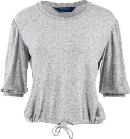 Boxercraft BW1101 Women&#39;s Cuddle Puff Sleeve - Oxford Heather - HIT a Double - 1