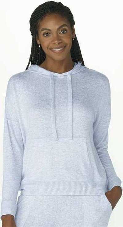 Boxercraft BW1501 Women&#39;s Cuddle Fleece Hooded Pullover - Sky Blue Heather - HIT a Double - 1