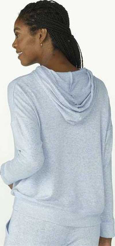 Boxercraft BW1501 Women&#39;s Cuddle Fleece Hooded Pullover - Sky Blue Heather - HIT a Double - 2