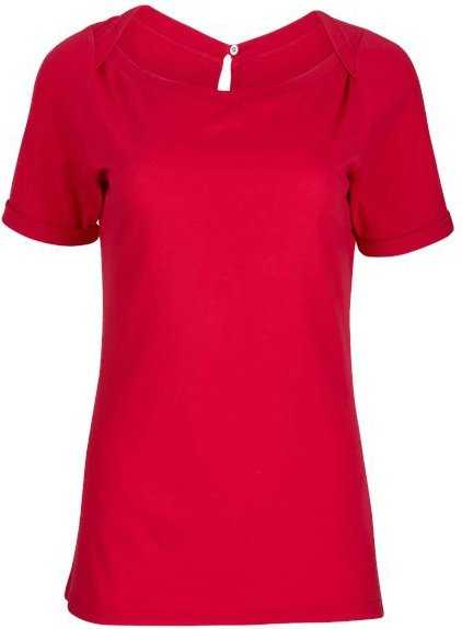 Boxercraft BW2404 Women&#39;s Carefree T-shirt - True Red - HIT a Double - 1
