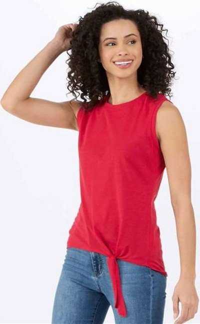 Boxercraft BW2507 Women&#39;s Knot Front T-Shirt - True Red - HIT a Double - 1