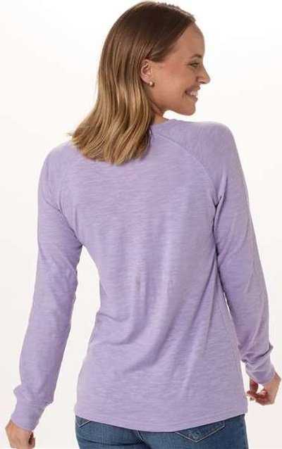 Boxercraft BW3166 Women&#39;s Solid Preppy Patch Long Sleeve T-Shirt - Wisteria - HIT a Double - 3