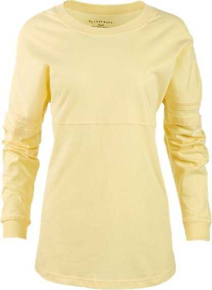 Boxercraft BW3514 Women's Pom Pom Long Sleeve Jersey T-Shirt - Daffodil - HIT a Double - 1