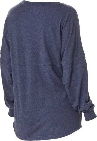 Boxercraft BW3514 Women&#39;s Pom Pom Long Sleeve Jersey T-Shirt - Denim - HIT a Double - 4