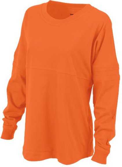 Boxercraft BW3514 Women&#39;s Pom Pom Long Sleeve Jersey T-Shirt - Mandarin - HIT a Double - 1