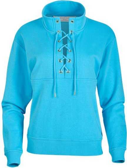Boxercraft BW5401 Women&#39;s Lace Up Pullover - Pacific Blue - HIT a Double - 1