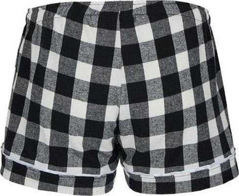 Boxercraft BW6501 Women&#39;s Flannel Shorts - Black/ White Buffalo Plaid - HIT a Double - 4