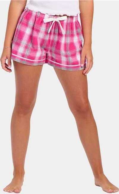 Boxercraft BW6501 Women&#39;s Flannel Shorts - Pink Sophia Plaid - HIT a Double - 2
