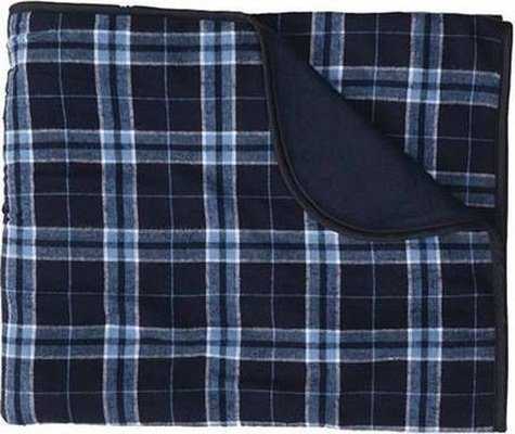 Boxercraft FB250 Flannel Blanket - Navy/ Columbia - HIT a Double - 1