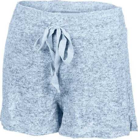 Boxercraft L11 Women's Cuddle Fleece Shorts - Sky Blue Heather - HIT a Double - 1