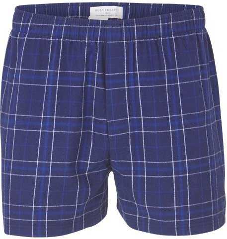 Boxercraft BM6701 Double Brushed Flannel Boxers - Navy Field Day Plaid" - "HIT a Double