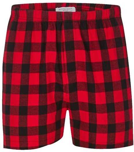 Boxercraft BM6701 Double Brushed Flannel Boxers - Red Black Buffalo" - "HIT a Double