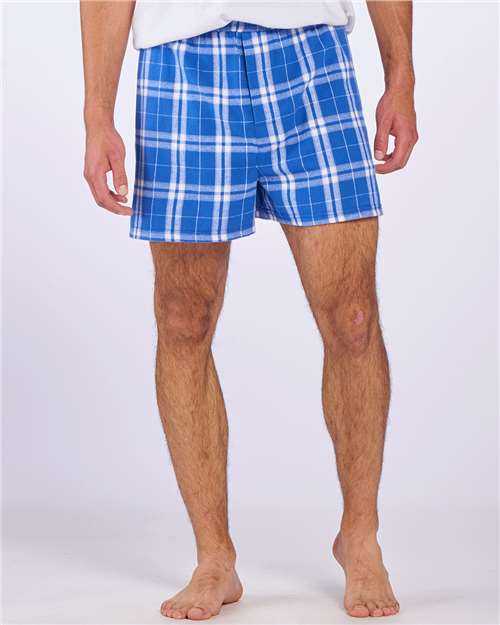 Boxercraft BM6701 Double Brushed Flannel Boxers - Royal Silver" - "HIT a Double